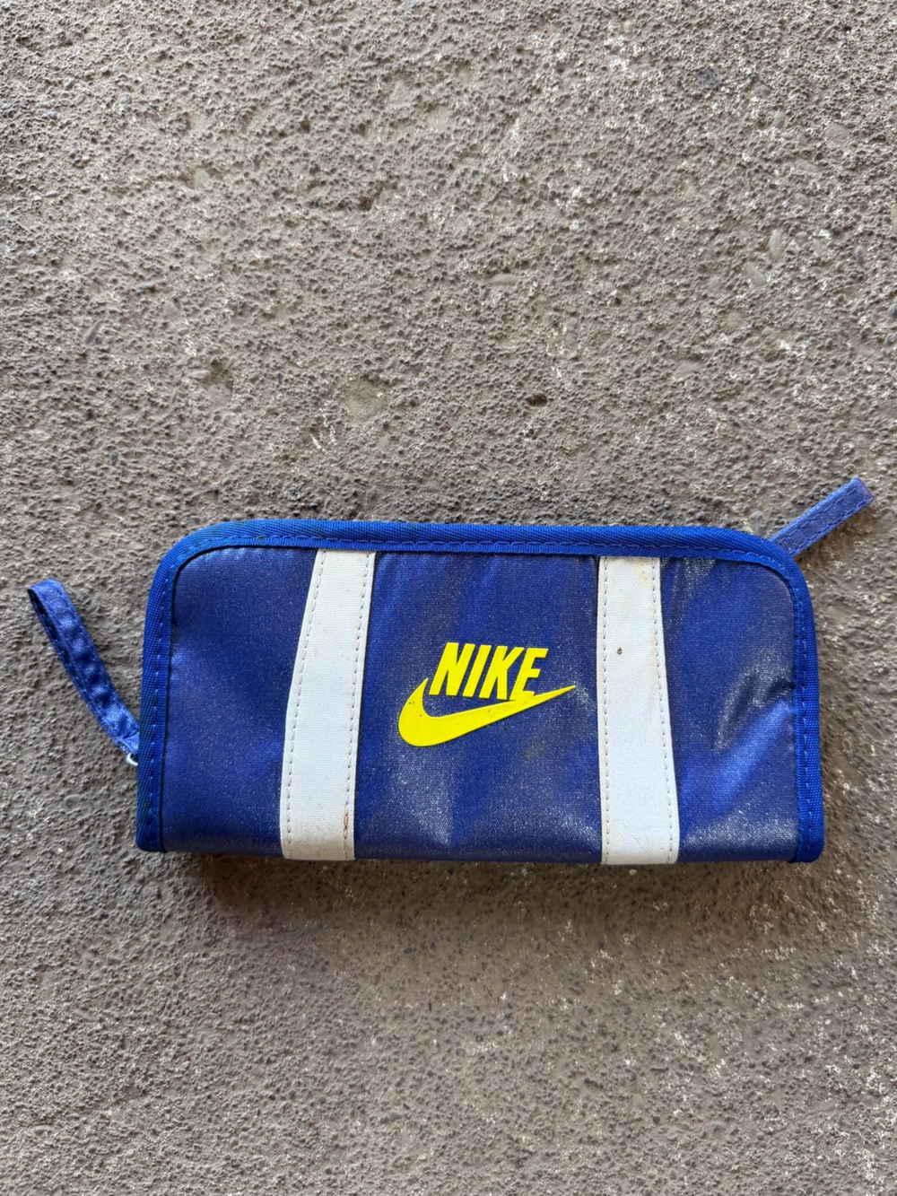 Nike Blue, White and Yellow Zip Accessory Wallet
